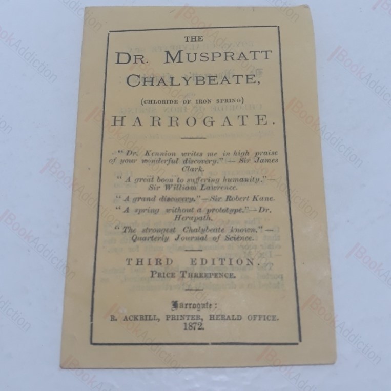 The Dr Muspratt Chalybeate (Chloride of Iron Spring), Harrogate