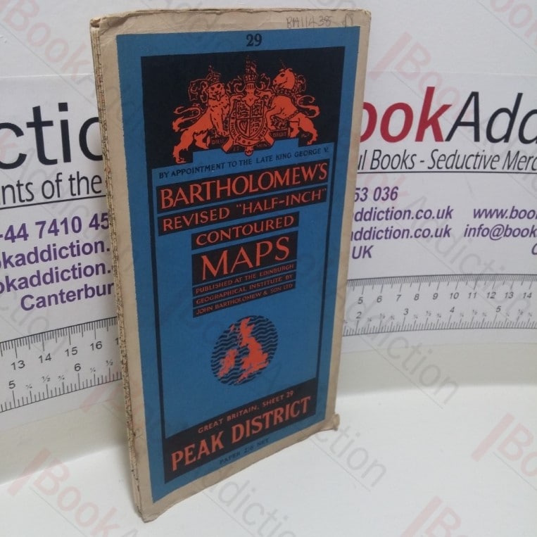 Bartholomew’s Revised Half-Inch Contoured Maps – Peak District (Great Britain, Sheet 27), 1946