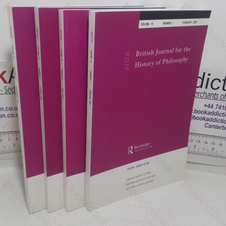 British Journal for the History of Philosophy (Volume 15, Nos. 1-4, 2007)